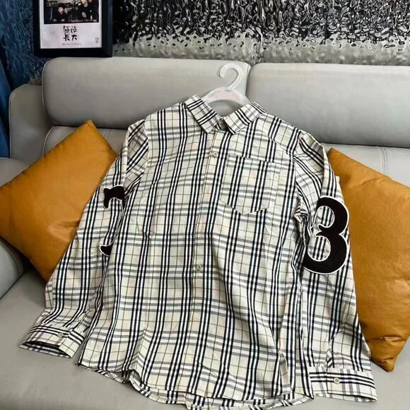 Burberry Check Cuff TB Label Shirt Men's Size S